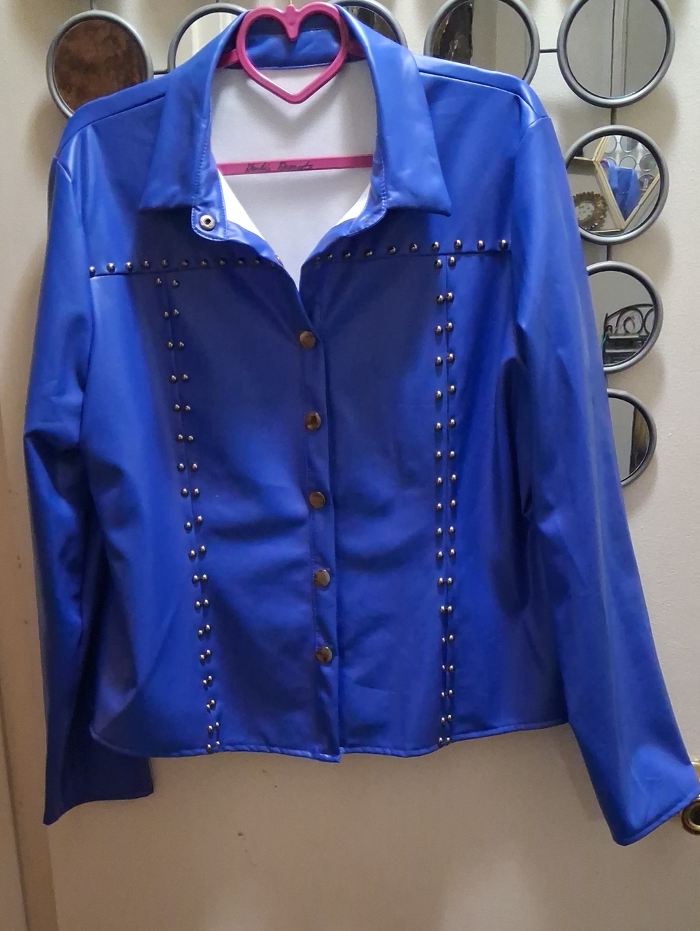 ROYAL BLUE STUDDED Top